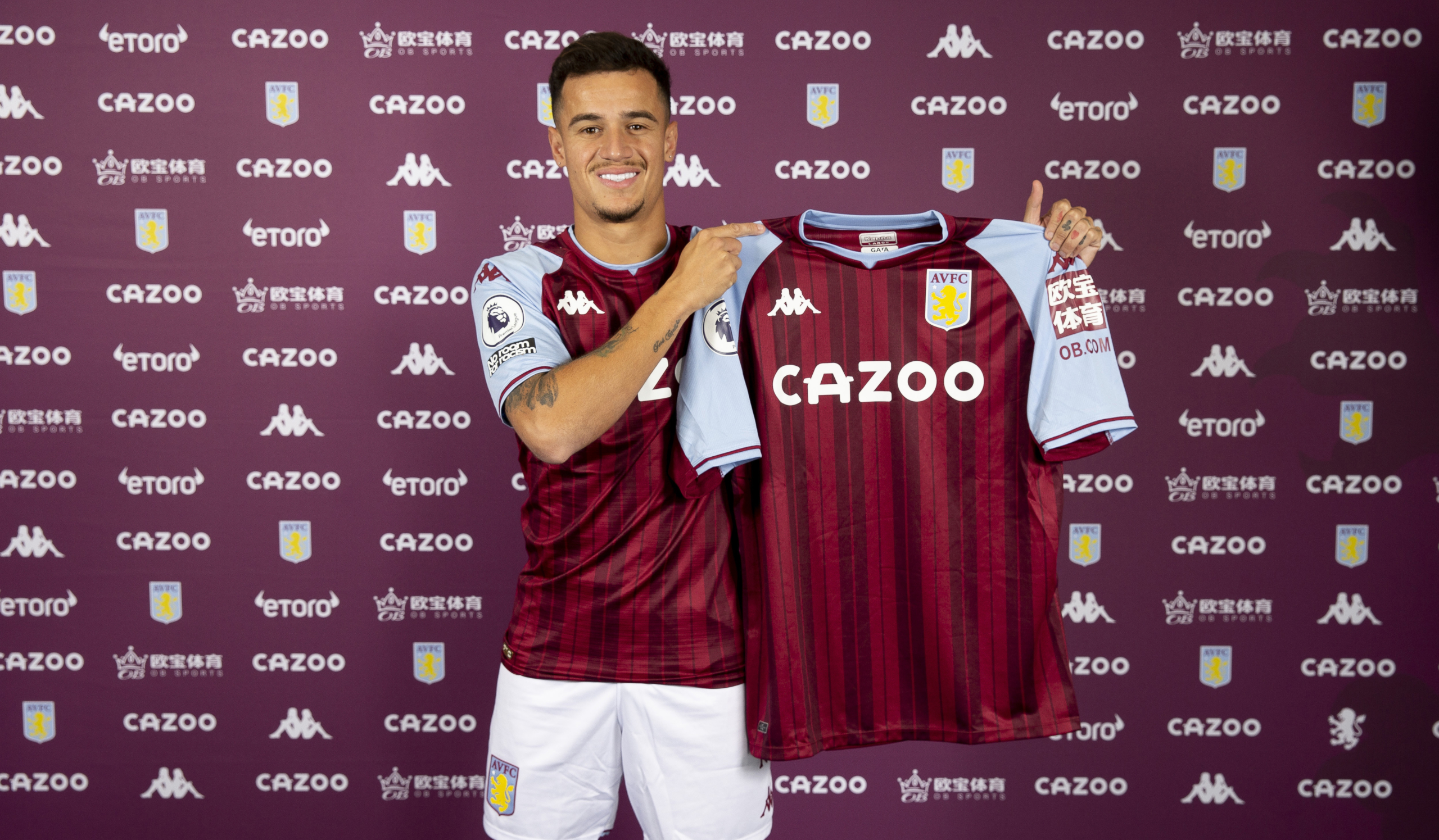Aston Villa Unveil New Loan Signing Philippe Coutinho
